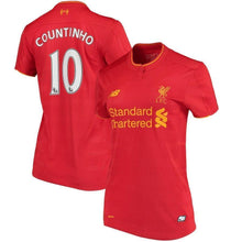 Load image into Gallery viewer, 10-Philippe Coutinho Liverpool New Balance Women's 2016-17 Home Jersey - Red