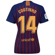 Load image into Gallery viewer, 14-Philippe Coutinho Barcelona Women's 2018-19 Home Stadium Player Jersey – Blue