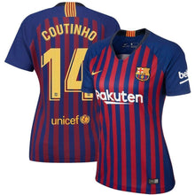 Load image into Gallery viewer, 14-Philippe Coutinho Barcelona Women's 2018-19 Home Stadium Player Jersey – Blue