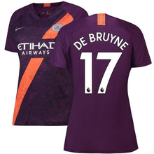 Load image into Gallery viewer, 17-Kevin De Bruyne Manchester City Women's 2018-19 Third Stadium Player Jersey – Purple