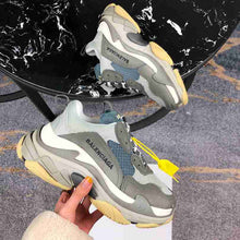 Load image into Gallery viewer, BALENCIAGA Triple S  Sneakers Gray White Yellow