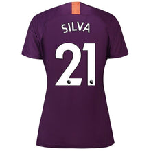 Load image into Gallery viewer, 21-David Silva Manchester City Women's 2018-19 Third Stadium Player Jersey – Purple