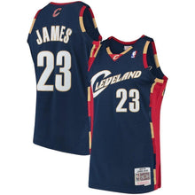 Load image into Gallery viewer, 23-LeBron James Cleveland Cavaliers  Hardwood Classics Authentic Jersey - Navy