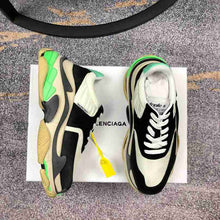 Load image into Gallery viewer, Balenciaga Triple S Sneaker Black White Green