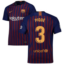 Load image into Gallery viewer, 3-Gerard Piqué Barcelona 2018-19 Home Stadium Player Jersey – Blue
