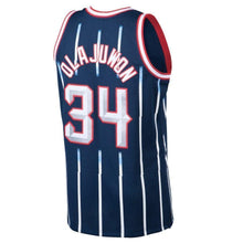 Load image into Gallery viewer, Mitchell &amp; Ness Hakeem Olajuwon Houston Rockets 1996-97 Hardwood Classics Throwback Home Jersey - Navy Blue