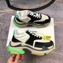 Load image into Gallery viewer, Balenciaga Triple S Sneaker Black White Green