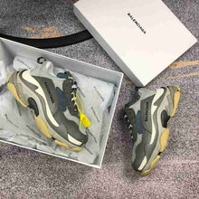 Load image into Gallery viewer, BALENCIAGA Triple S  Sneakers Gray White Yellow