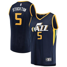 Load image into Gallery viewer, 5-David Stockton Utah Jazz  Player Jersey - Icon Edition - Navy