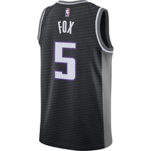 Load image into Gallery viewer, 5-De'Aaron Fox Sacramento Kings  Swingman Jersey - Statement Edition – Black