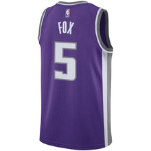 Load image into Gallery viewer, 5-De'Aaron Fox Sacramento Kings Swingman Jersey Purple - Icon Edition