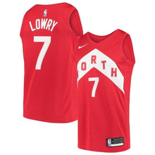 Load image into Gallery viewer, 7-Kyle Lowry Toronto Raptors 2018-19 Swingman Jersey – Earned Edition – Red