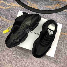 Load image into Gallery viewer, Balenciaga Triple S Mesh &amp; Leather Sneakers Black