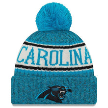 Load image into Gallery viewer, Carolina Panthers New Era 2019 Cold Weather Knit Hat – Blue