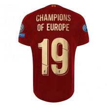 Load image into Gallery viewer, LFC MENS EUROPEAN HOME SHIRT 19/20 - UCL GOLD - CHAMPIONS OF EUROPE 19
