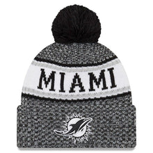 Load image into Gallery viewer, Miami Dolphins New Era 2019 Cold Weather Black Knit Hat – Black
