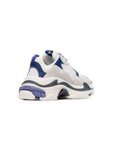 Load image into Gallery viewer, BALENCIAGA Triple S Leather Sneakers White and Blue