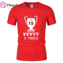 Load image into Gallery viewer, 2019 Liverpool madrid Champions  Mens 6 times mo salah klopp mane T Shirt