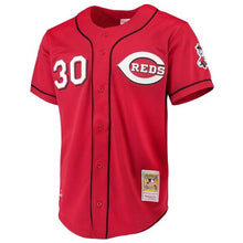 Load image into Gallery viewer, Ken Griffey Jr. Cincinnati Reds Mitchell &amp; Ness Authentic Jersey - Scarlet