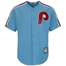 Load image into Gallery viewer, Rhys Hoskins Philadelphia Phillies Majestic Alternate Official Cool Player Jersey - Light Blue