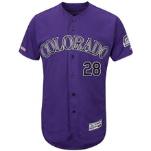 Load image into Gallery viewer, Nolan Arenado Colorado Rockies Majestic Home Collection Flex Base Player Jersey - White/Purple