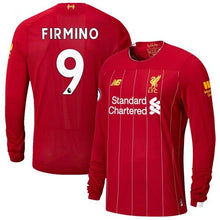 Load image into Gallery viewer, Roberto Firmino Liverpool New Balance 2019/20 Home Player Long Sleeve Jersey – Red