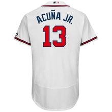 Load image into Gallery viewer, Ronald Acuña Jr. Atlanta Braves Majestic Home Collection Flex Base Player Jersey – White