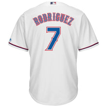 Load image into Gallery viewer, Ivan Rodriguez Texas Rangers Majestic Home Official Cool Base Player Jersey - White