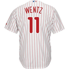 Load image into Gallery viewer, Carson Wentz Philadelphia Phillies Majestic x MLB Crossover Cool Base Player Jersey - White