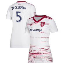 Load image into Gallery viewer, Kyle Beckerman Real Salt Lake Women's 2019 Secondary Player Jersey - White