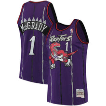 Load image into Gallery viewer, Tracy McGrady Toronto Raptors Mitchell &amp; Ness 1998-99 Hardwood Classics Swingman Jersey – White/Purple