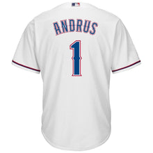 Load image into Gallery viewer, Elvis Andrus Texas Rangers Majestic Cool Base Home Player Jersey - White