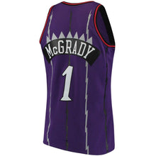 Load image into Gallery viewer, Tracy McGrady Toronto Raptors Mitchell &amp; Ness 1998-99 Hardwood Classics Swingman Jersey – White/Purple