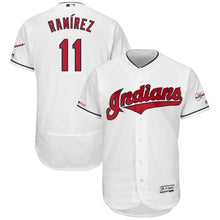 Load image into Gallery viewer, Jose Ramirez Cleveland Indians Majestic Home 2019 All-Star Game Patch Flex Base Player Jersey – White/Scarlet