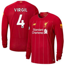 Load image into Gallery viewer, Virgil Van Dijk Liverpool New Balance 2019/20 Home Player Long Sleeve Jersey – Red