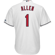 Load image into Gallery viewer, Greg Allen Cleveland Indians Majestic Home Official Cool Base Player Jersey - White