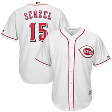 Load image into Gallery viewer, Nick Senzel Cincinnati Reds Majestic Official Cool Base Player Jersey – White