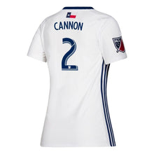Load image into Gallery viewer, Reggie Cannon FC Dallas Women's 2019 Secondary Replca Player Jersey – White