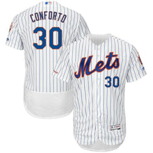 Load image into Gallery viewer, Michael Conforto New York Mets Majestic Alternate Flex Base Collection Player Jersey – Royal/White