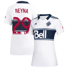 Load image into Gallery viewer, Yordy Reyna Vancouver Whitecaps FC Women's 2019 Hoop Player Jersey – White