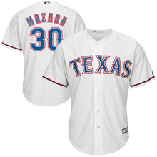 Load image into Gallery viewer, Nomar Mazara Texas Rangers Majestic Home Cool Base Player Jersey – White
