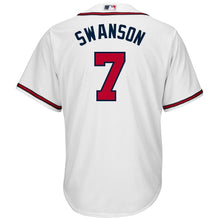 Load image into Gallery viewer, Dansby Swanson Atlanta Braves Majestic Home Official Cool Base Replica Player Jersey - White