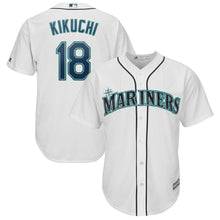 Load image into Gallery viewer, Yusei Kikuchi Seattle Mariners Majestic Official Cool Base Player Jersey – White/Cream