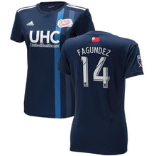 Load image into Gallery viewer, Diego Fagúndez New England Revolution Women's 2018 Primary Player Jersey – Navy