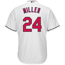 Load image into Gallery viewer, Andrew Miller Cleveland Indians Majestic Home Official Cool Base Player Jersey - White