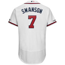 Load image into Gallery viewer, Dansby Swanson Atlanta Braves Majestic 2019 Home Collection Flex Base Player Jersey – White