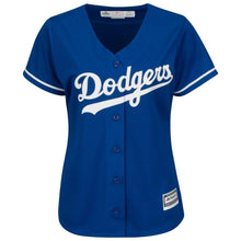Load image into Gallery viewer, Clayton Kershaw Los Angeles Dodgers Majestic Women's Cool Base Player Jersey - White/Royal