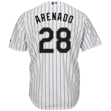Load image into Gallery viewer, Nolan Arenado Colorado Rockies Majestic Home Official Cool Base Player Jersey - White/Purple