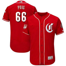 Load image into Gallery viewer, Yasiel Puig Cincinnati Reds Majestic 2019 Spring Training Flex Base Player Jersey - Scarlet