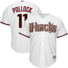 Load image into Gallery viewer, AJ Pollock Arizona Diamondbacks Majestic Official Cool Base Player Jersey - White/Sedona Red